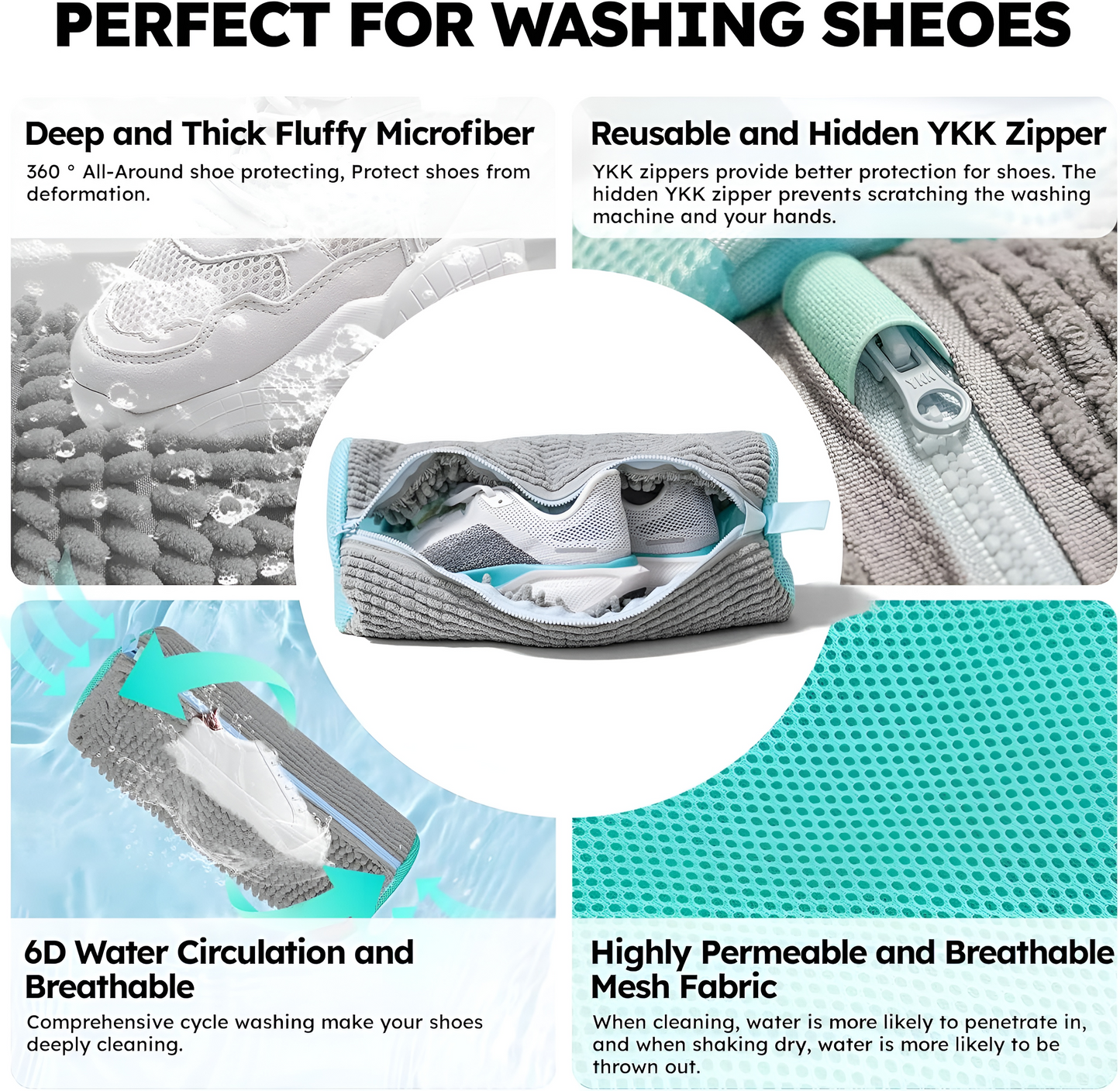 Clenzi™ Laundry Shoe Bag | Shoe Washing Machine Bag