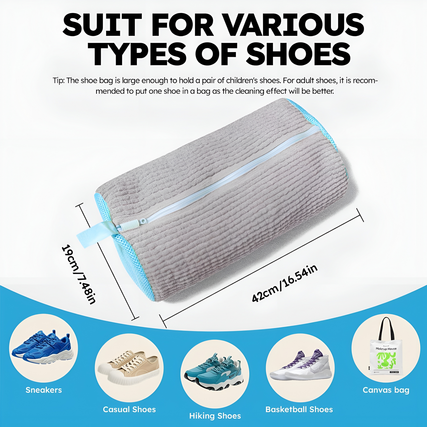 Clenzi™ Laundry Shoe Bag | Shoe Washing Machine Bag