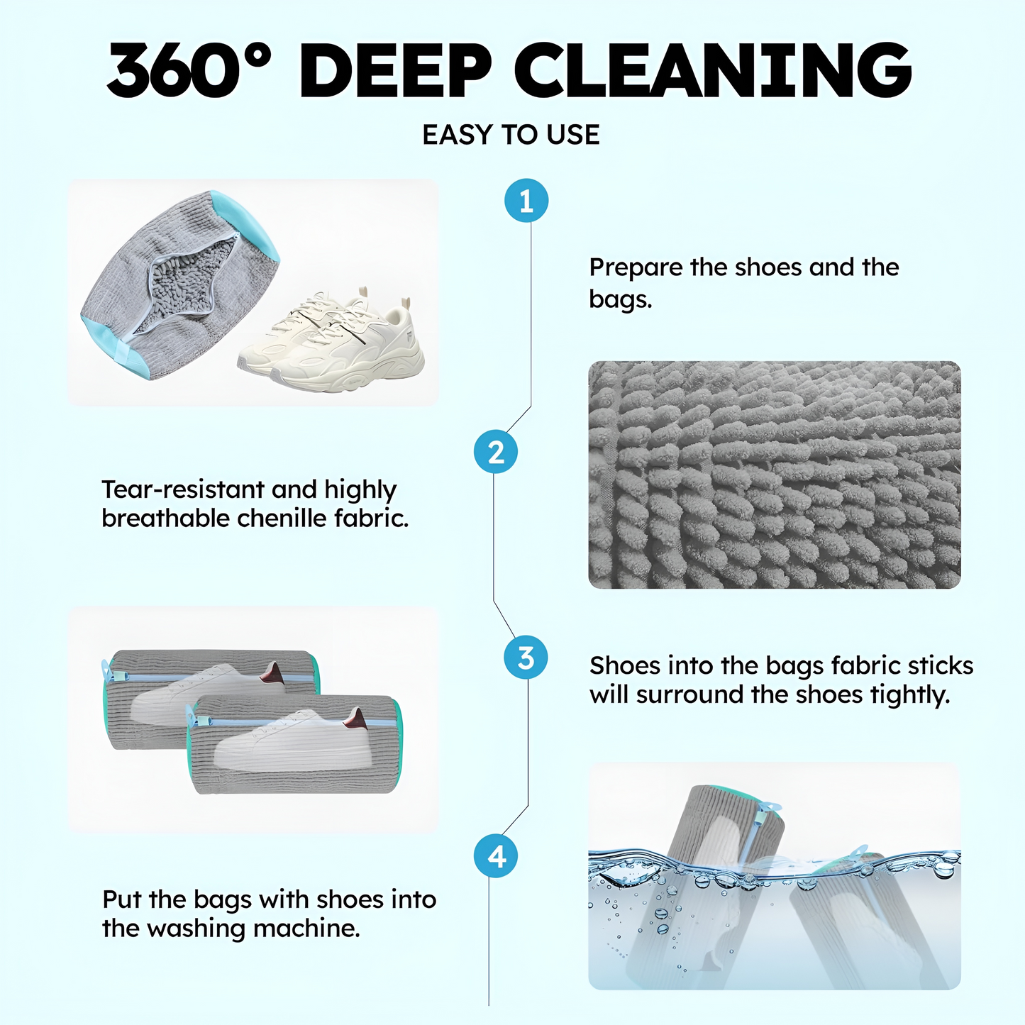 Clenzi™ Laundry Shoe Bag | Shoe Washing Machine Bag